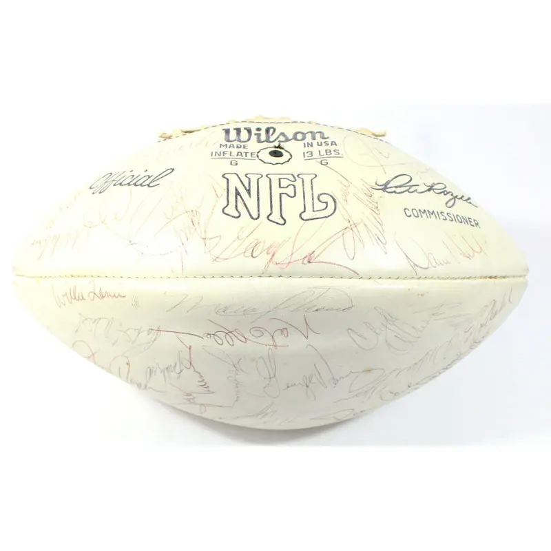 1973 Kansas City Chiefs Team-Signed Football 44 Signatures JSA COA