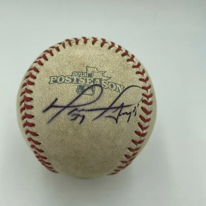 David Ortiz Signed 2013 Postseason ALCS Game Used Baseball PSA DNA COA & MLB