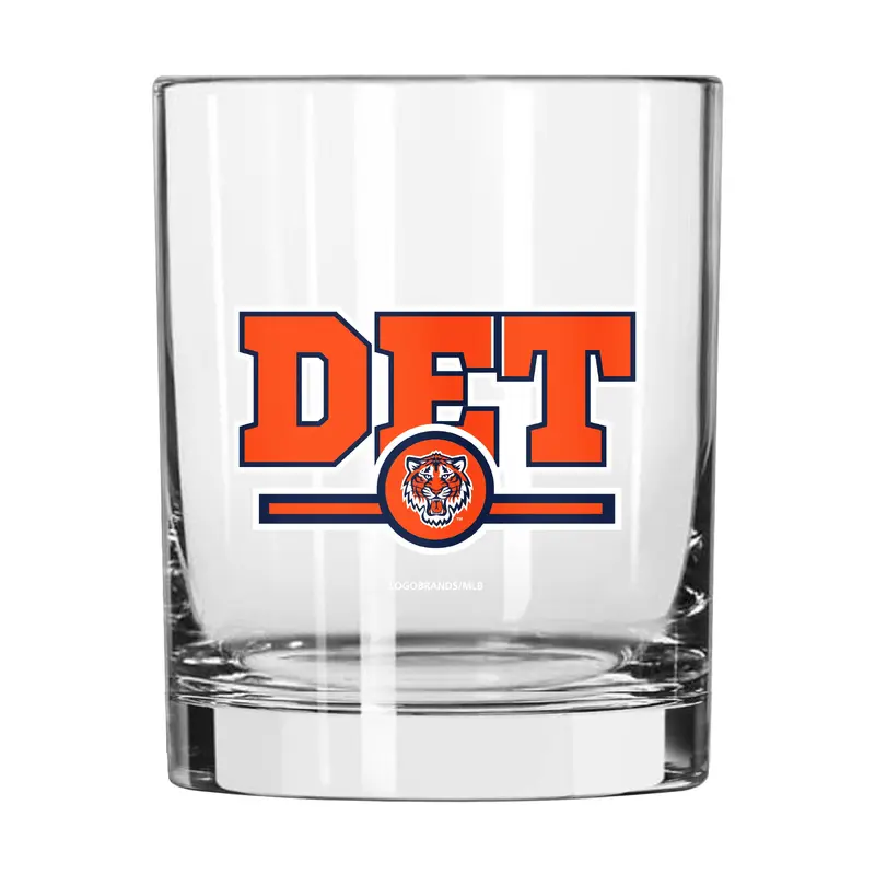 Detroit Tigers 14oz Letterman Rocks Glass