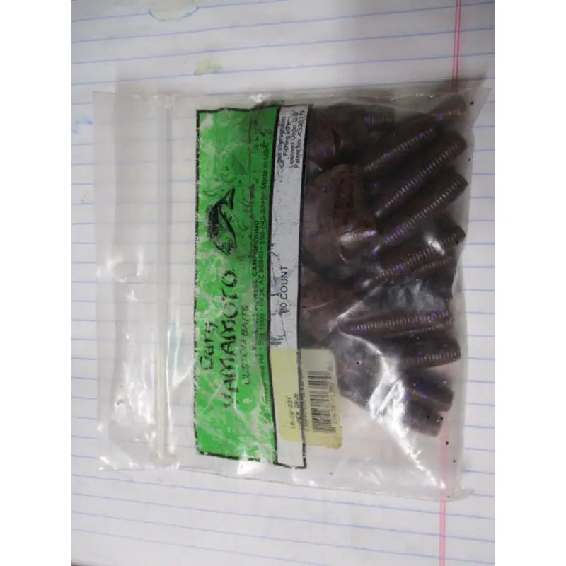 Gary Yamamoto Custom Baits - 20 Piece Cinnamon Black/Purple