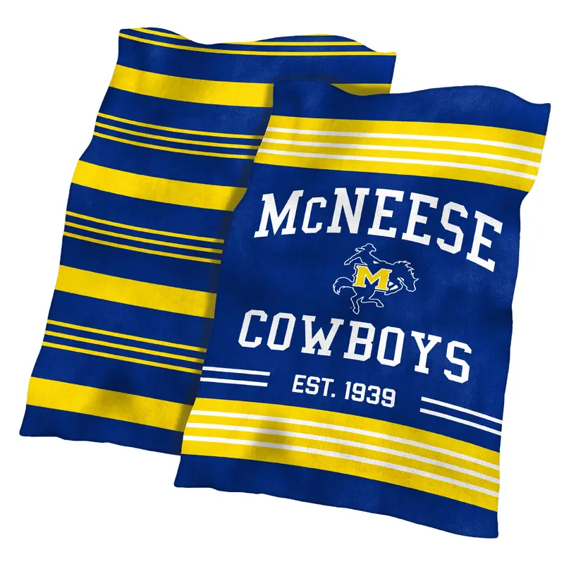 McNeese State Colorblock Plush Blanket