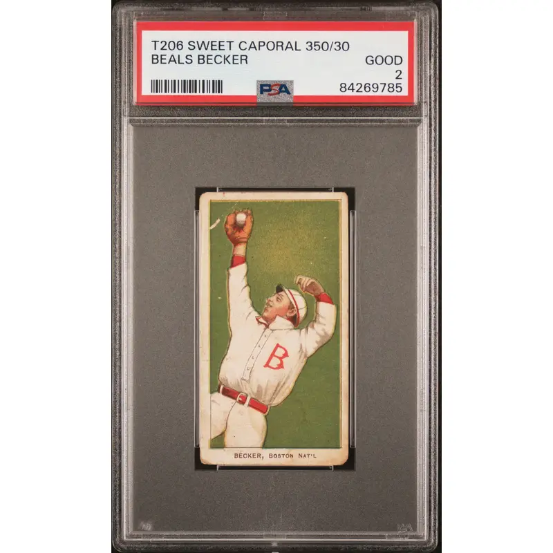 Beals Becker 1909-11 T206 Sweet Caporal 350/30 PSA 2 Good