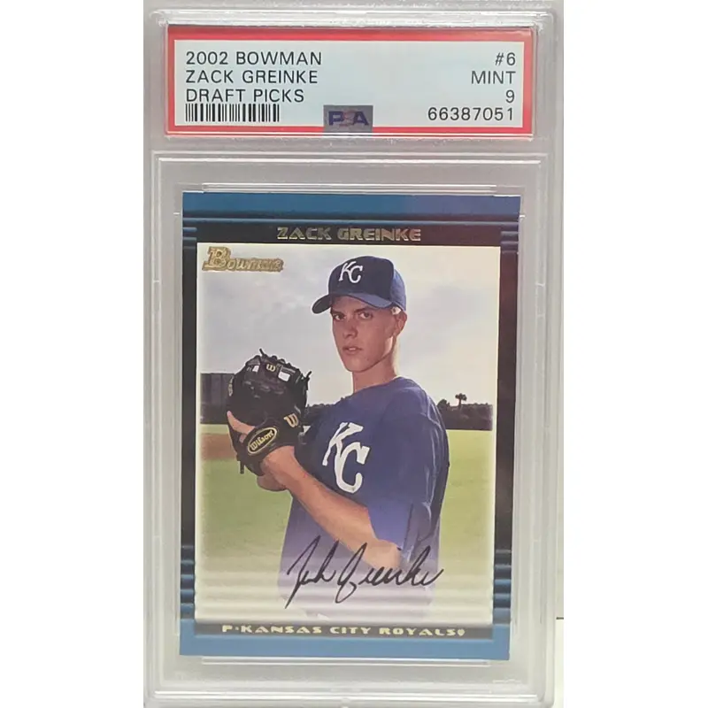 Zack Greinke 2002 Bowman Draft Rookie #6 PSA 9 Mint