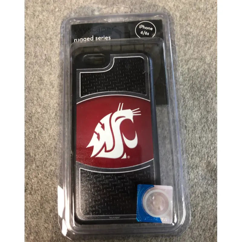 Black and Crimson iPhone case with White Logo