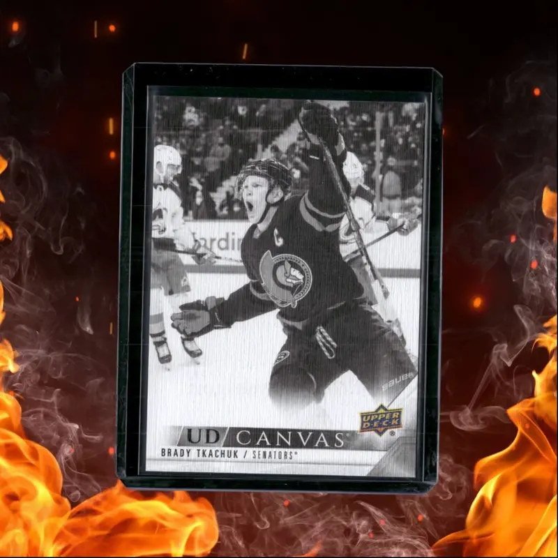2022-23 Upper Deck Brady Tkachuk UD Canvas Black & White #C178