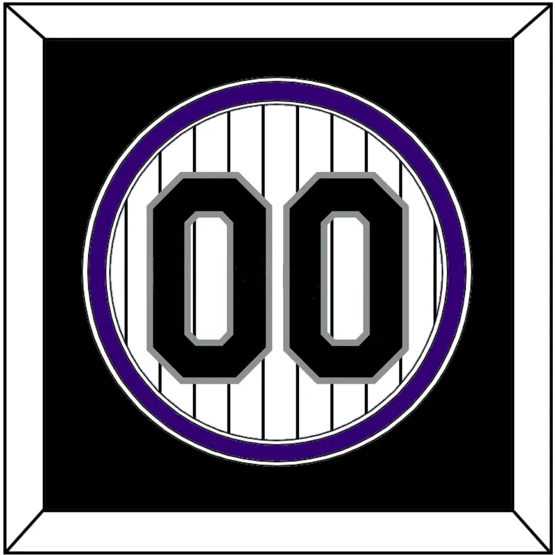 Colorado Number - Home White Pinstripes - Double Mat 3