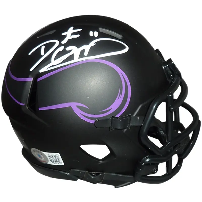 Daunte Culpepper Autographed Minnesota Vikings (ECLIPSE Alternate) Mini Helmet - Beckett