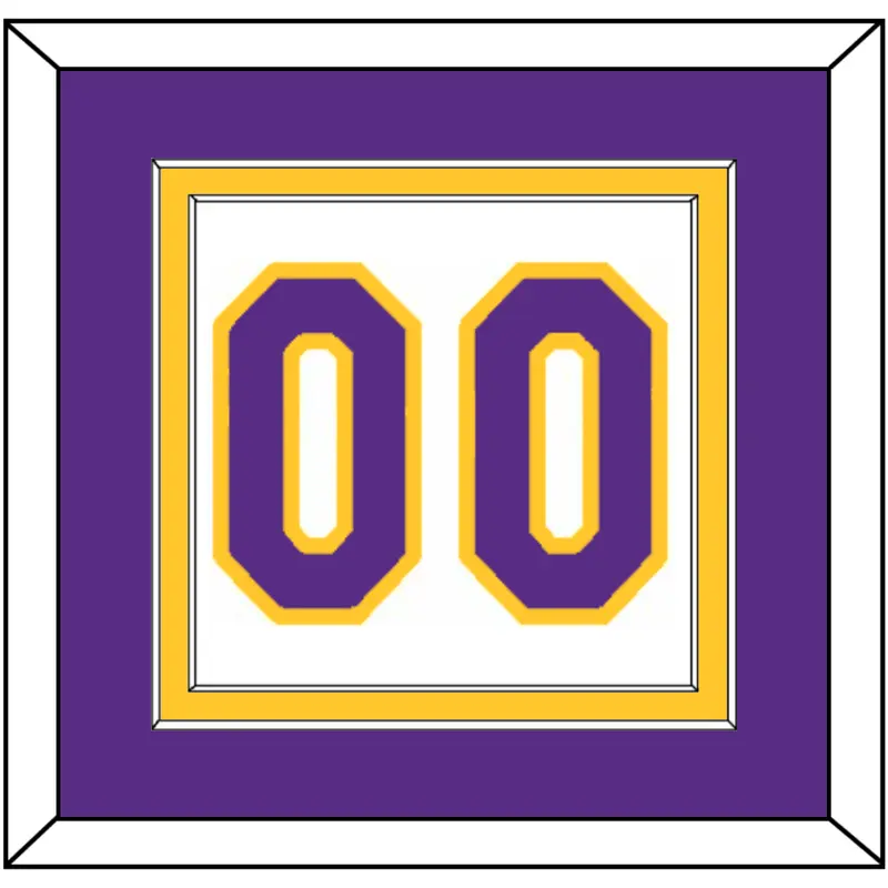 Los Angeles Number - Home White (2002-2018) - Double Mat 3