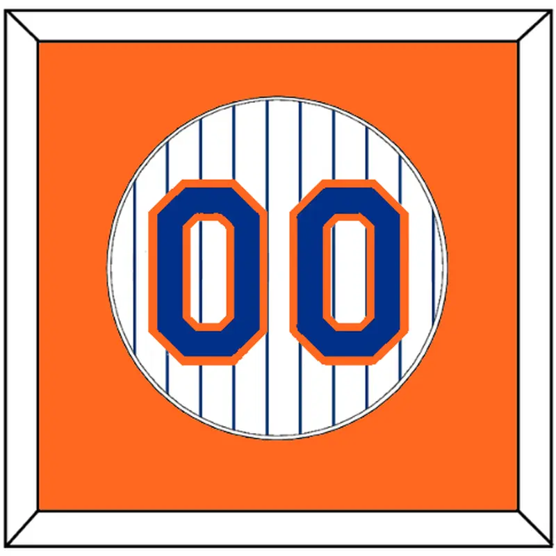 New York Number - Home Pinstripes (1983-1990) - Single Mat 2