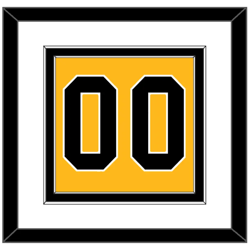 Pittsburgh Number (Back) - Alternate Gold (1981-1983) - Double Mat 1