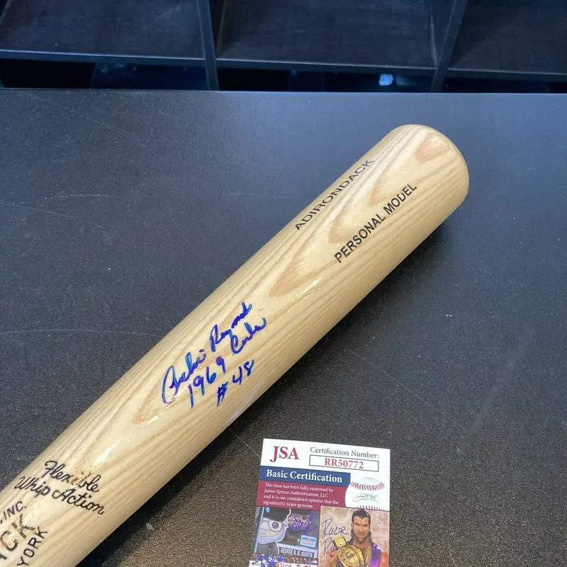 Archie Reynolds Signed Adirondack Baseball Bat 1969 Chicago Cubs With JSA COA