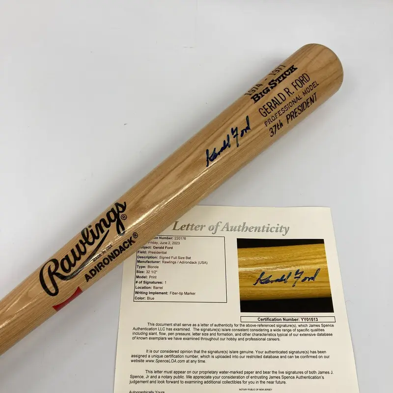 President Gerald Ford Signed 37th President Game Model Baseball Bat JSA COA