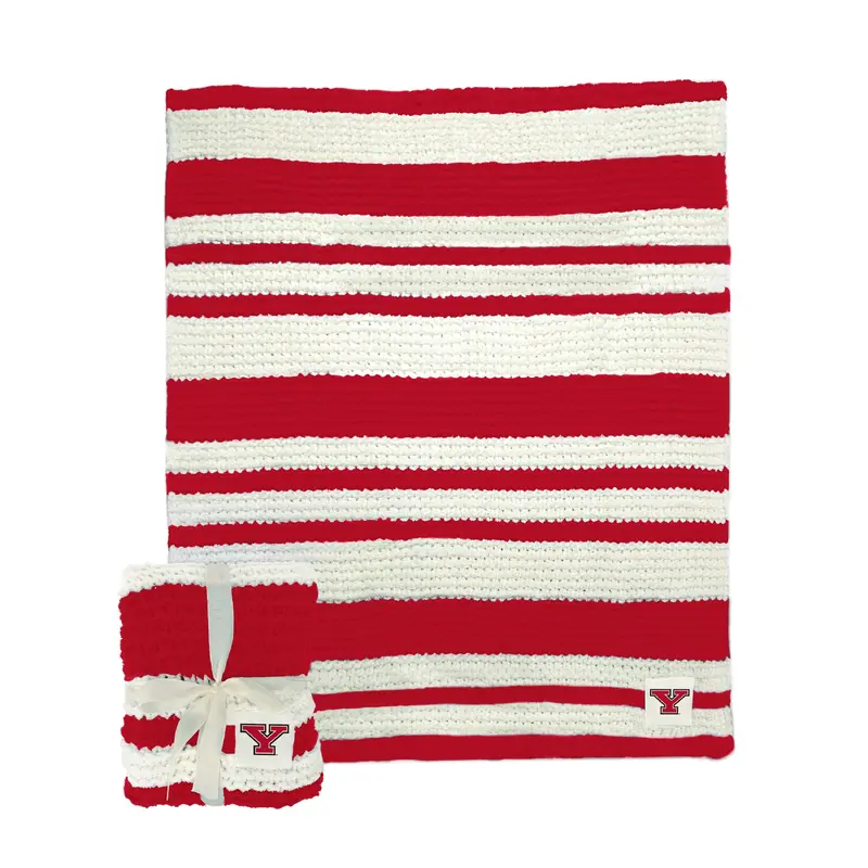 Youngstown State Cable Knit Throw 50x60