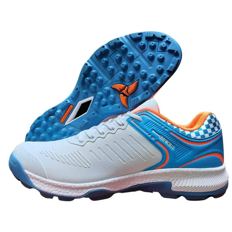 Gray Nicolls Volt Xw Pro Rubber White Royal Blue Cricket Shoes | Kibi Sports