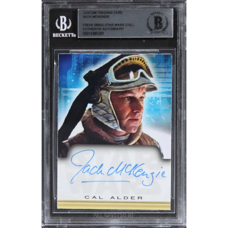 Jack McKenzie Star Wars Authentic Signed Custom Trading Card BAS Slabbed 2