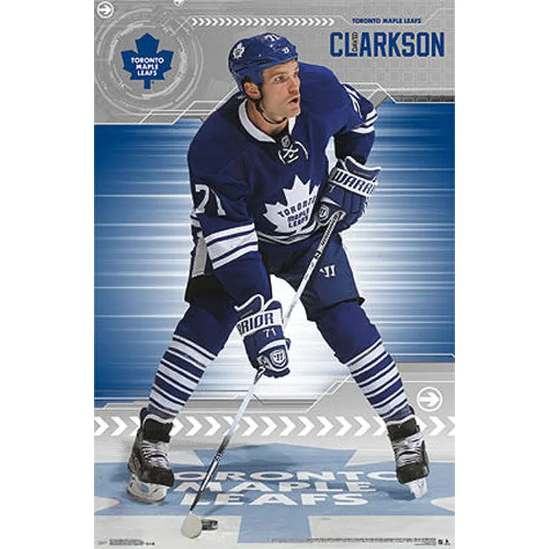 David Clarkson "Blue and White" Toronto Maple Leafs NHL Action Poster - Costacos 2014