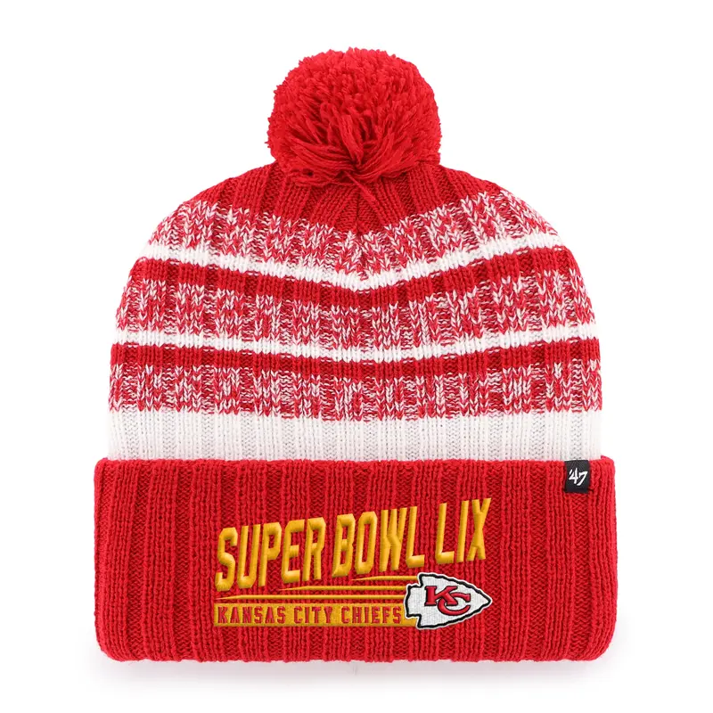 KANSAS CITY CHIEFS SUPER BOWL LIX TAVERN '47 CUFF KNIT