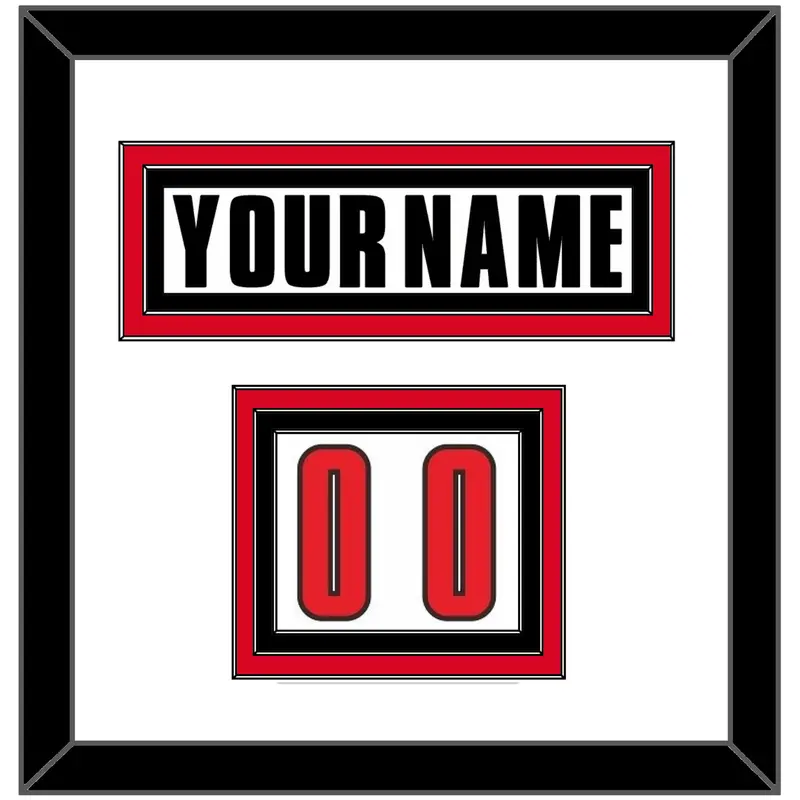 Canada Mens Hockey Nameplate & Number (Shoulder) - 2002 Olympics Home White - Triple Mat 1