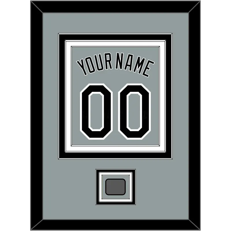Chicago Name, Number & 2005 World Series Jersey Patch - Road Gray - Triple Mat 2