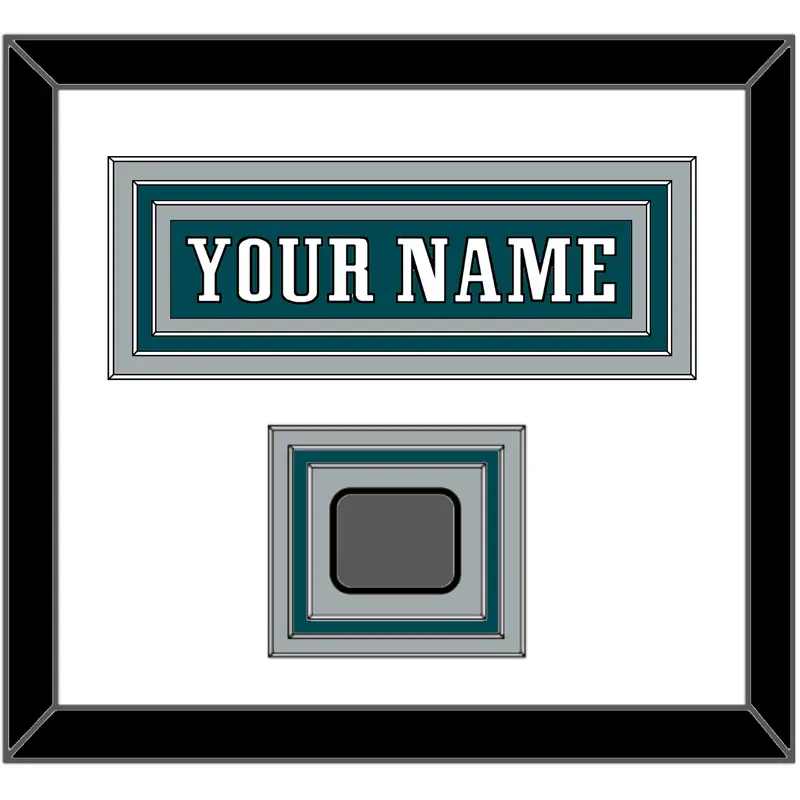 Philadelphia Nameplate & Super Bowl Jersey Patch - Home Green - Triple Mat 1