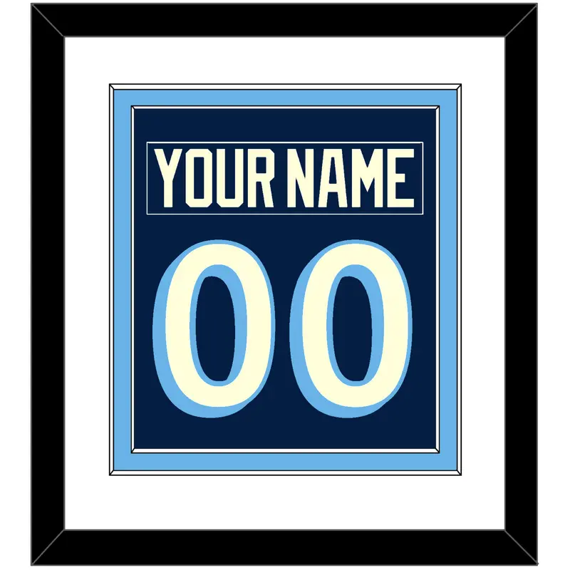 Pittsburgh Nameplate & Number (Back) Combined - Alternate Navy Blue (2011-2013) - Double Mat 1