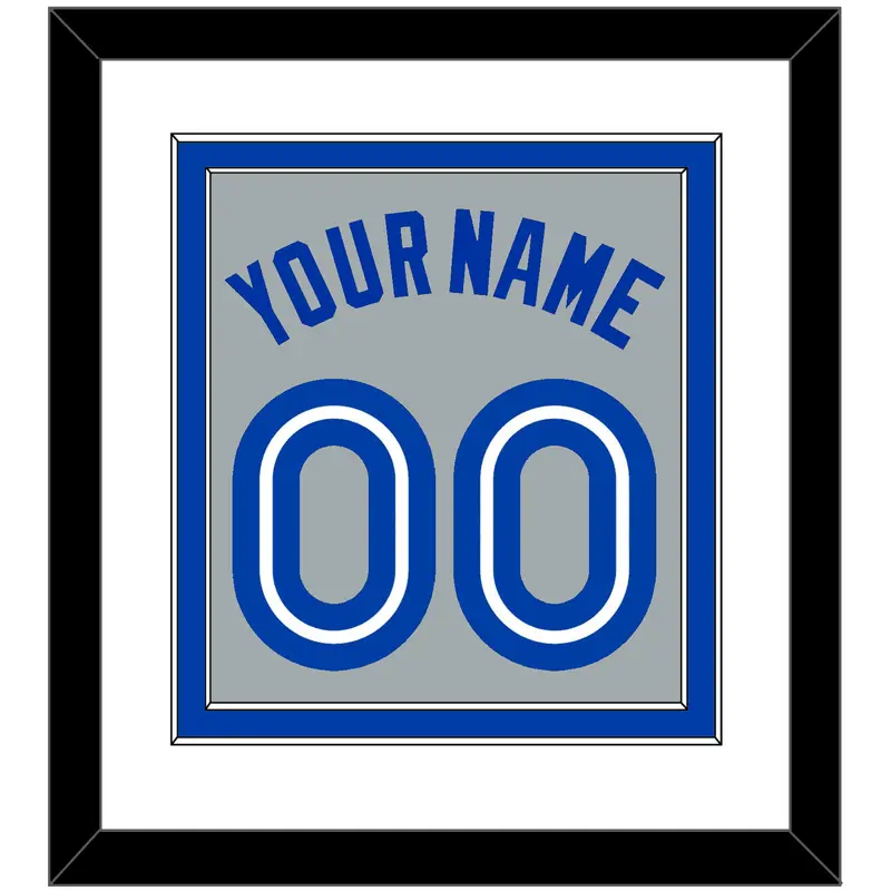 Toronto Name & Number - Road Gray (1989-1996) - Double Mat 1