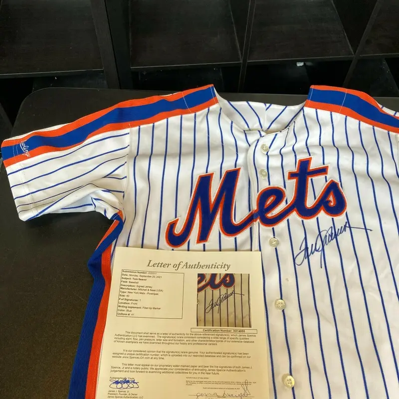 Tom Seaver Signed Authentic Rawlings New York Mets Jersey With JSA COA