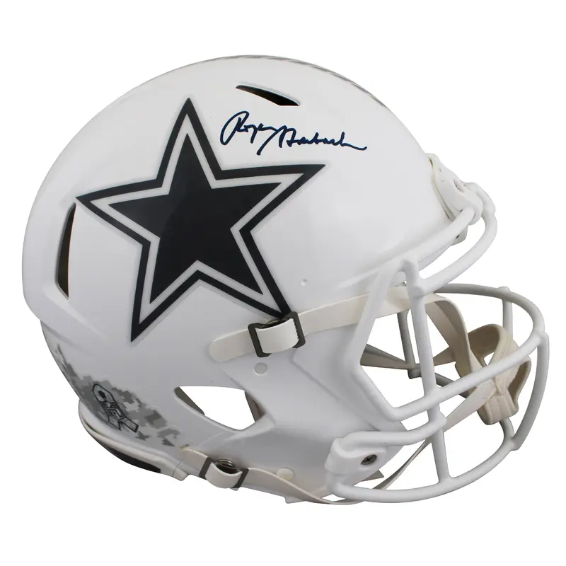 Cowboys Roger Staubach Signed STS III Full Size Speed Proline Helmet BAS Witness