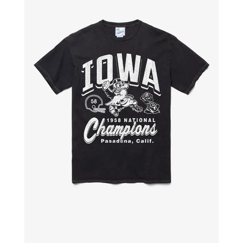 IOWA HAWKEYES H-CHAMPS MONOCHROME VINTAGE '47 TUBULAR TEE