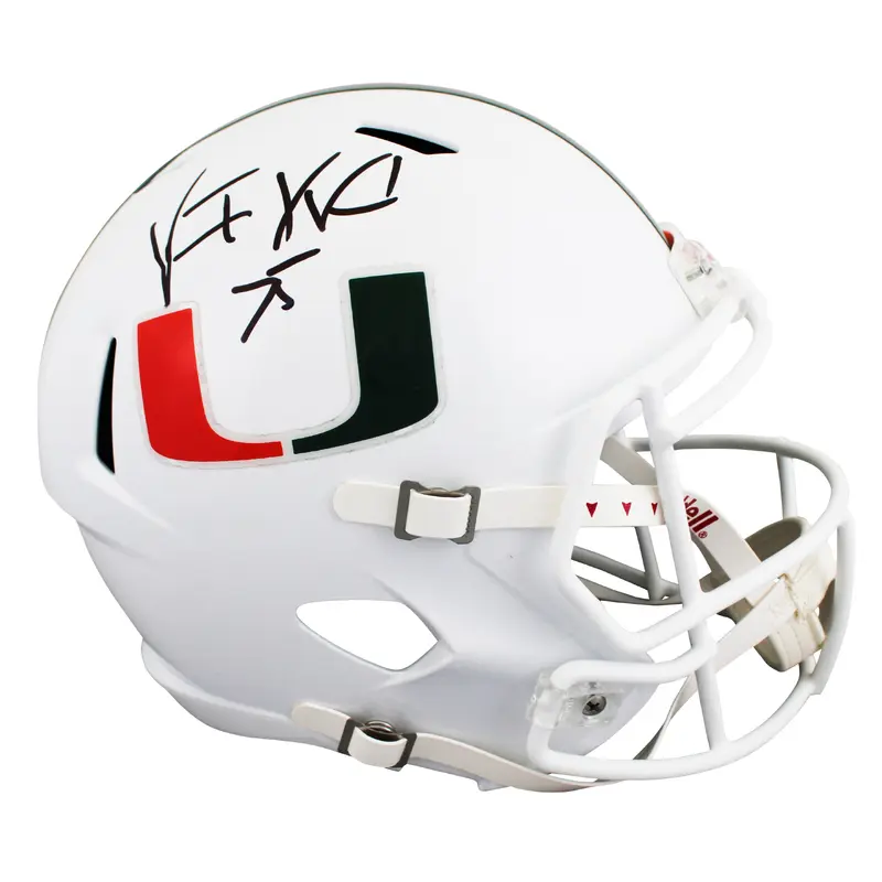 Miami Vince Wilfork Authentic Signed Full Size Speed Rep Helmet BAS Witnessed
