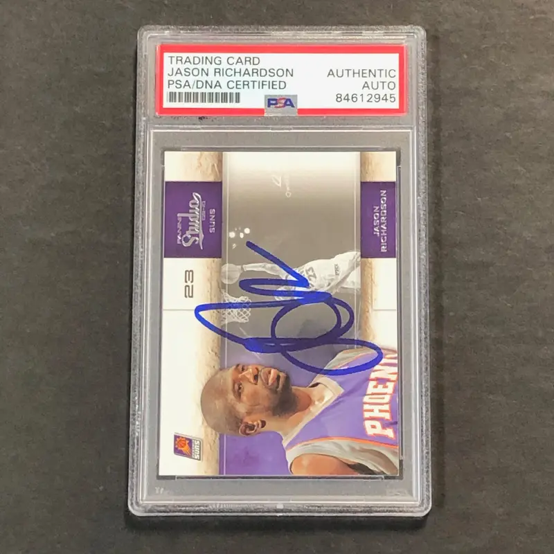 2010 Panini Studio #30 Jason Richardson Signed Card AUTO PSA Slabbed Sacramento Kings