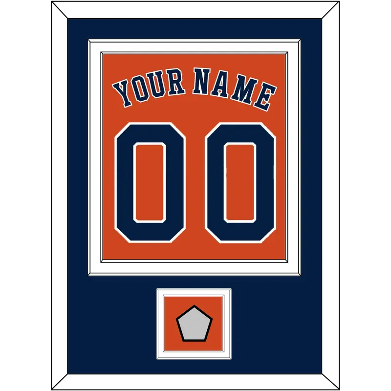 Houston Name, Number & World Series Jersey Patch - Alternate Orange - Double Mat 2