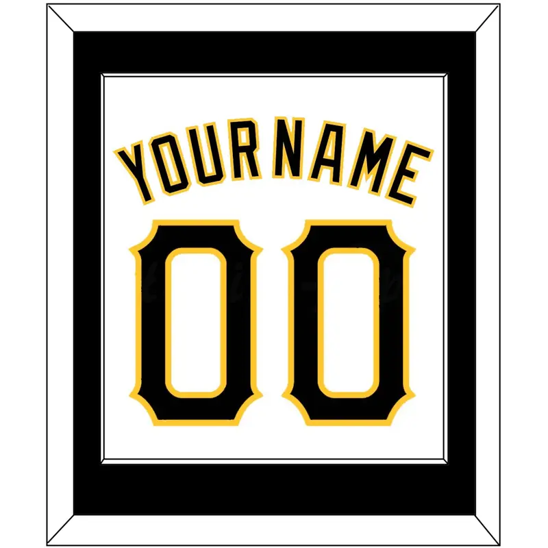 Pittsburgh Name & Number - Home White - Single Mat 2