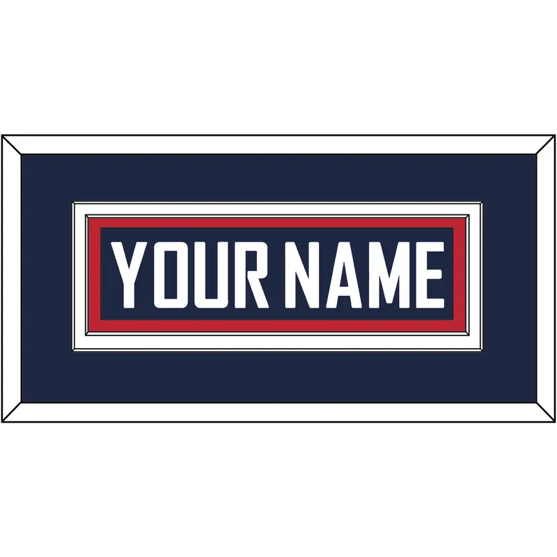 United States Mens Hockey Nameplate - 2014 Olympics Home White - Double Mat 2