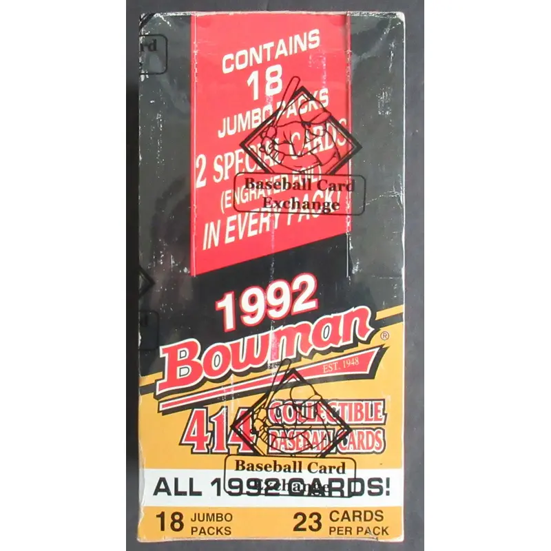 1992 Bowman Baseball Unopened Jumbo Box (18/23) (BBCE)