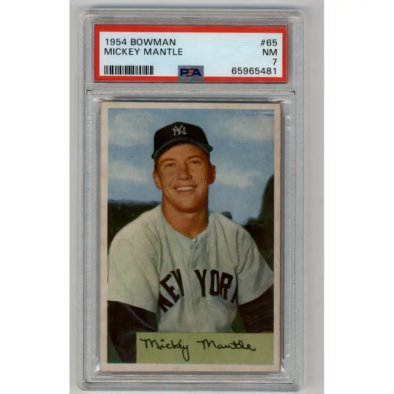 Mickey Mantle 1954 Bowman #65 PSA 7 Near Mint