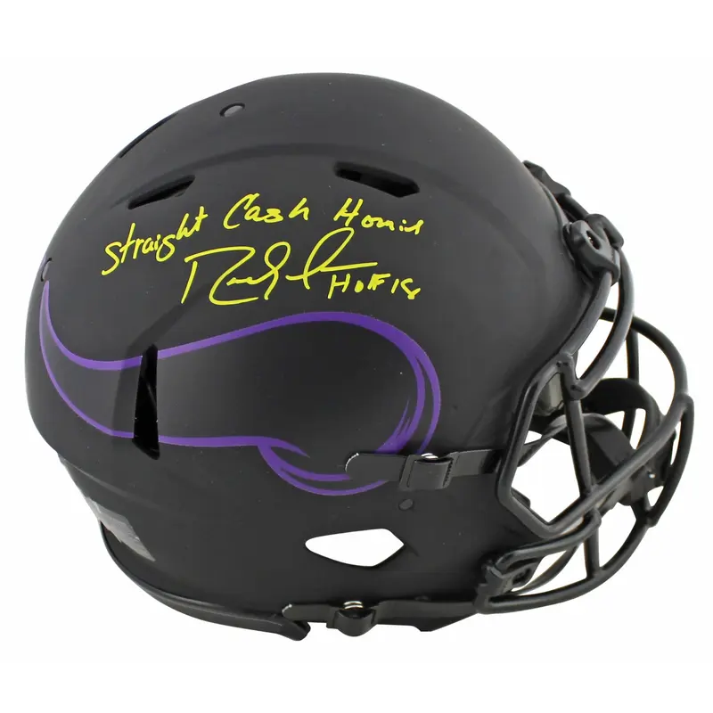 Vikings Randy Moss "SCH HOF 18" Signed Eclipse Proline F/S Speed Helmet BAS