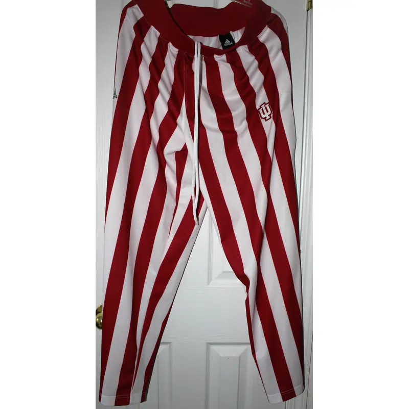 Indiana University Basketball Candy Stripe Warm Up Pants, SZ LG