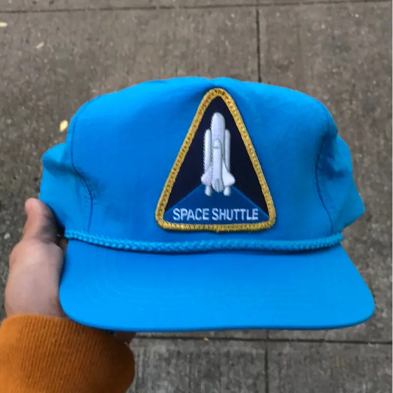 Vintage 1 Of 1 Nylon Yupoong Deadstock Space Shuttle Snapback