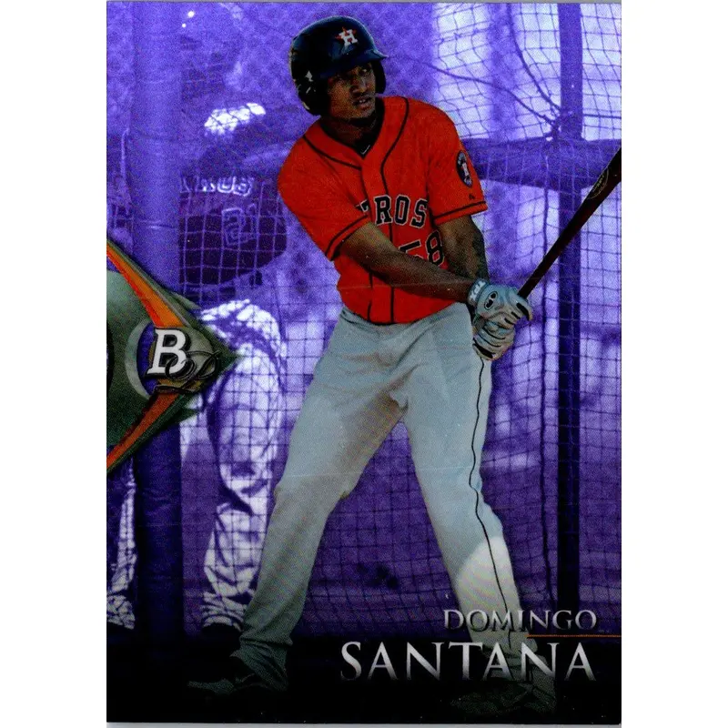 2014 Bowman Platinum Chrome Prospects Refractors Domingo Santana #BPCP58