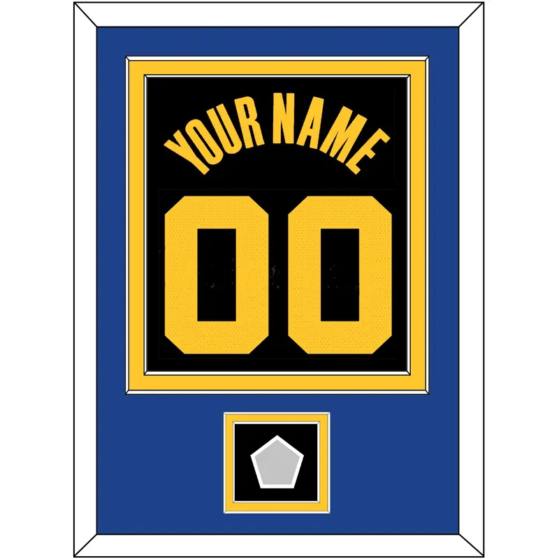 Golden State Name & Number With Champions Patch - Black City (2021-2022) - Double Mat 3