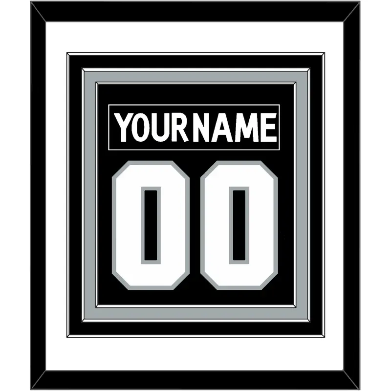 Los Angeles Nameplate & Number (Back) Combined - Home Black (2011-2017) - Triple Mat 1