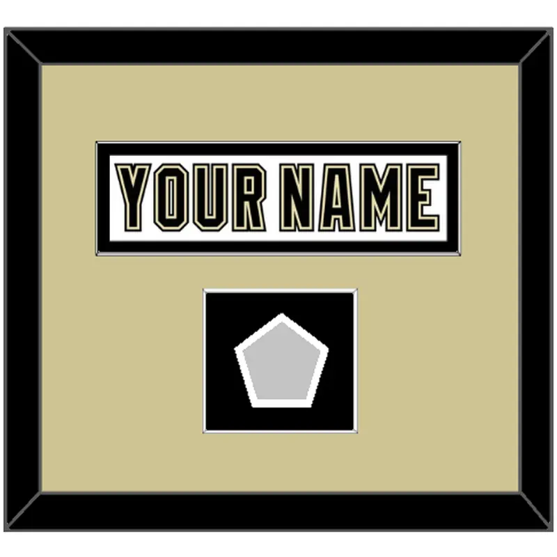 Pittsburgh Nameplate & Stanley Cup Finals Patch - Road White (2007-2016) - Single Mat 2