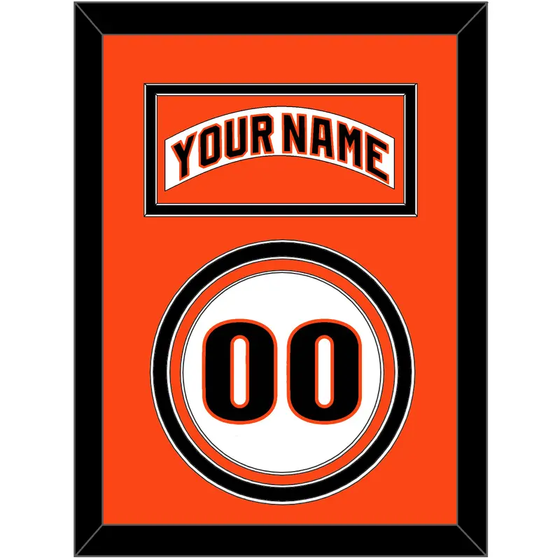 San Francisco Nameplate & Number - Home White (1983-1993) - Triple Mat 3
