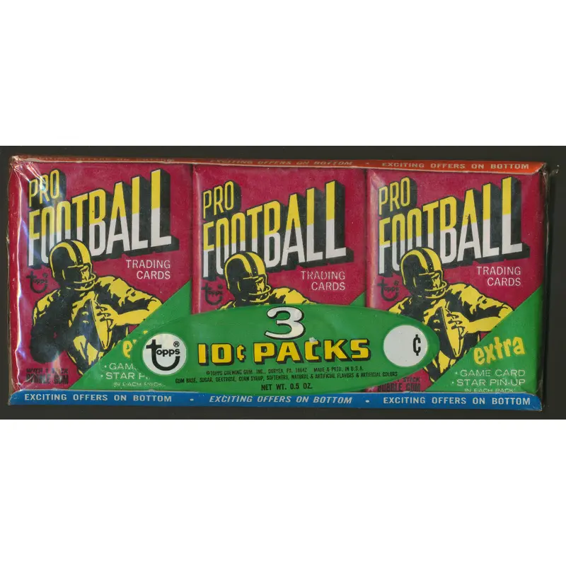 1971 Topps Football Unopened Wax Pack Tray