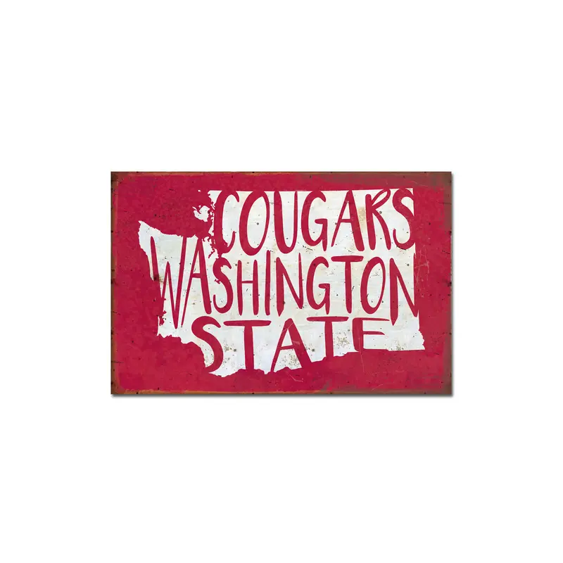 Cougars Washington State 12"x 16" Metal Sign