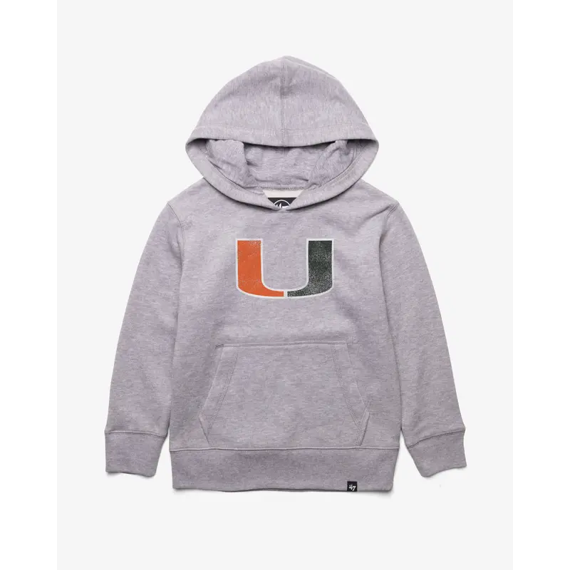 MIAMI HURRICANES DISTRESSED IMPRINT '47 HEADLINE HOOD KIDS