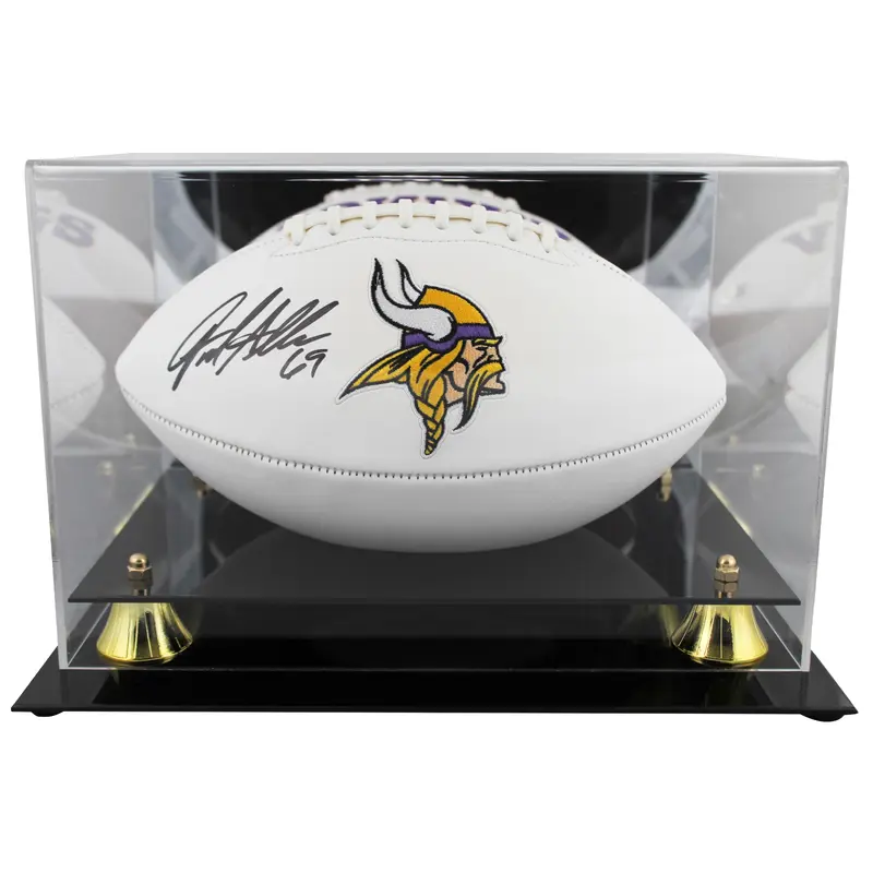 Vikings Jared Allen Authentic Signed White Panel Logo Football w/ Case BAS Wit