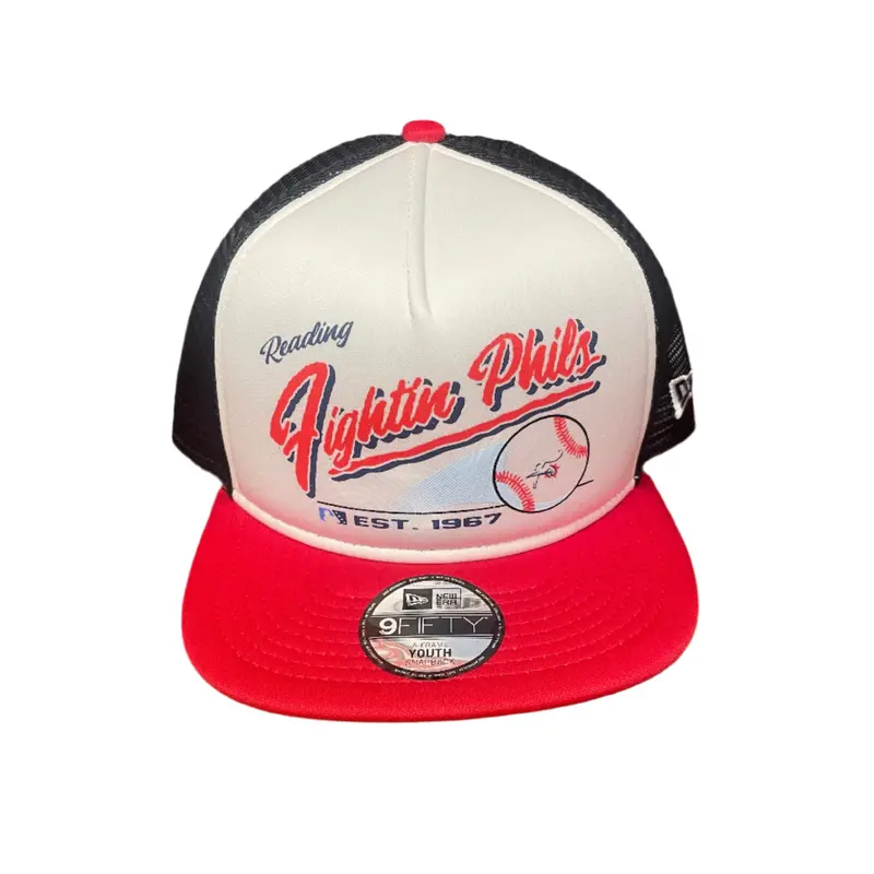 9 fifty Retro Fightin Phils Script Youth Snapback