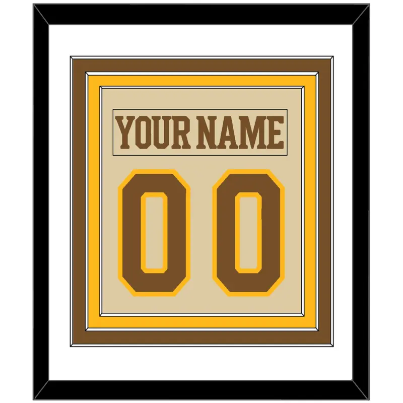 Boston Nameplate & Number (Back) Combined - Centennial Alternate Cream - Triple Mat 1